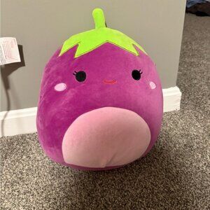 Squishmallows Purple Plush with Green Accents